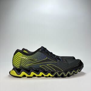 Reebok ZigTech Black Neon Yellow Athletic Lace Running Shoes M40225 Mens Size 13